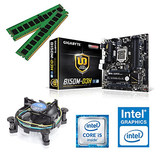 One PC Aufrüst-PC | Intel Core i5-7500, 4 x 3.40GHz | Kabylake | montiertes Aufrüstset | Mainboard: Gigabyte GA-B250M-D3H | 16 GB RAM (2 x 8192 MB DDR4 Speicher 2133 MHz) | CPU Mainboard Gehäuse Bundle | Grafik: Intel HD 530 | Gehäuse: ONE Design-Gehäuse Midi-Tower | 350 Watt leise, 120mm | komplett fertig montiert! - 2