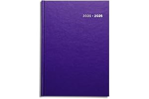 Academic Diary 2025-2026 A4 Week to View by Pirongs | Mid year Diary 2025-2026 | A4 Diary, Hardback/Casebound Quality - Purple