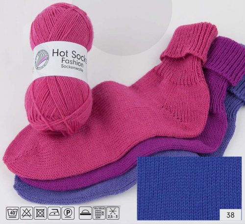 Gründl Wolle Hot Socks 50 g, Farbe:38 royalblau fashion