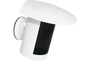 TEKCAM Copertura parasole compatibile con Ring Outdoor Cam Plus, custodia protettiva per fotocamera resistente ai raggi UV, resistente alle intemperie, facile installazione (bianco)