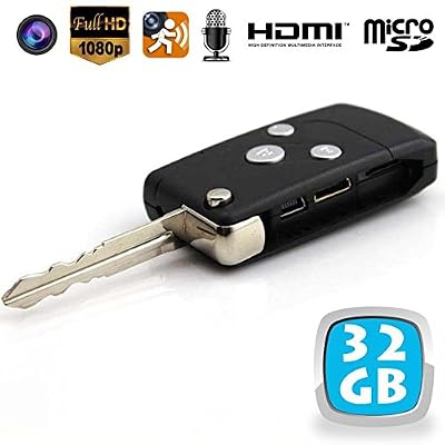 YONIS Clé voiture caméra espion Full HD 1080P photo détection mouvement 32Go