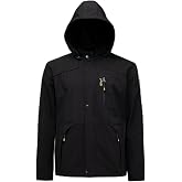 Mero Life Erkek Haki Kap&uuml;şonlu Outdoor Su Ve R&uuml;zgar Ge&ccedil;irmez Softshell Spor Mont 3XL-1 Mero-445NM