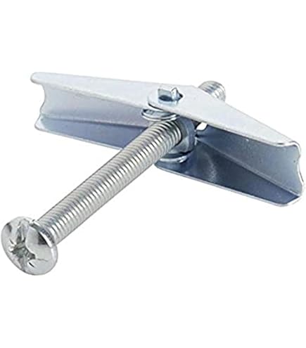 Ancoraggi A Molla Per Cartongesso Merriway - 4 Pezzi Con Vite M3 X 50mm, Per Pareti Cave E Porte