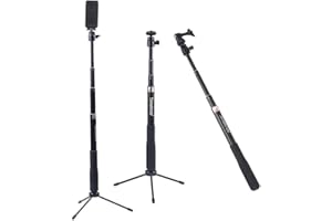 Smatree SmaPole Q3 drążek teleskopowy ze statywem do GoPro Hero 5/4/3+/3/2/1/Session/do kamer kompaktowych/telefonów komórkowych