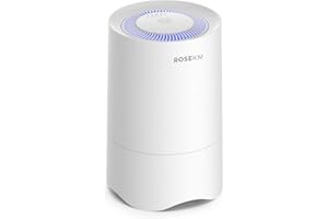 ROSEKM HEPA Air Purifier for Bedroom, Air Cleaner with Aroma Box & Night Light for Home Smoke, Dust Remove, Pet Dander, Odor (White)