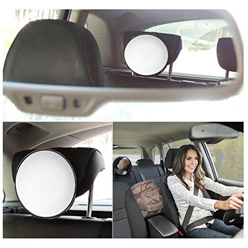 Preisvergleich Produktbild FineFun Baby Auto-Spiegel mit 'Baby Rücksitz Spiegel mit Rückseite, Baby, quadratisch für Kinder mit