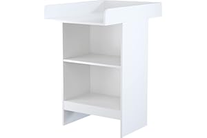 Shefa Kids 602 White Baby Changing Table – Baby Changing Unit & Changing Station, Convertible Changing Table Unit, compact baby changing table, Nursery Furniture