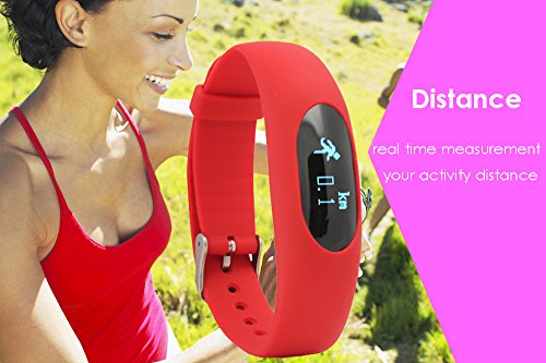 YAMAY® Schrittzähler Smart Armband Fitness Tracker Aktivitätstracker Ohne Bluetooth mit Zeit,Dtum,Schrittzähler,Kalorienzähler,Entfernungsrechner,Sport-Zeit,Schlafmonitor Ohne APP Handy - 4