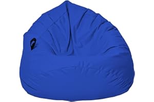 MB MILLINDABAG MILLINDABAG Kastanie Tropfenform Sitzsack für Kinder Jugendliche und Erwachsene Beanbag Kissen Indoor & Outdoor Gaminggeignet bereits gefüllt Sitzkissen Bodenkissen (Blau, XL-Durchmesser 77 cm)