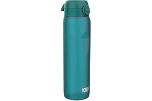 ION8 Butelka na Wodę 1 Litra, Szczelna, Łatwe Otwieranie, Uchwyt do Przenoszenia, Szybki Przepływ Płynu, Można Myć w Zmywarce, Bezpłatna BPA, Odpowiednia do Sportu i Siłowni, 1000 ml/32 oz, Aqua