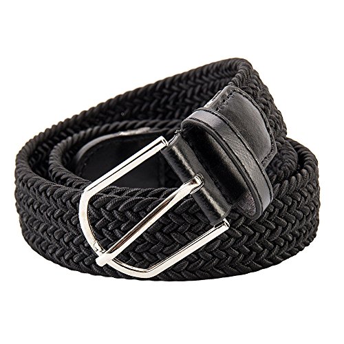 Mens Elastic Braided Belt Vintage Casual Elastic Fabric Woven