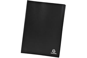 Exacompta 8521E - Carpeta de 20 fundas PVC, A4, color negro
