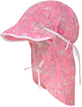 maximo Mädchen Mütze Schildmütze, Nackenschutz, Bindeband