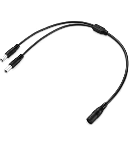 LitaElek DC Verteilerkabel 1 Zu 2 - 5,5mm X 2,1mm Splitter Für LED Streifen & Kameras | 2er Set