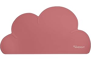 Kindsgut tovagliette in silicone a forma di nuvola, sottotazza dal design adatto ai bambini e dai colori tenui, senza BPA, rosa antico