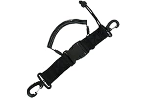 Fuwok Premium Strong Scuba Diving Spiral Coiled Lanyard, Quick Release Buckle, Clips Attachment Underwater Photography Camera Accessories XJS02