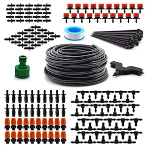 DIY Crafts Drip Irrigation System Automatic Irrigation Drip Kit for Garden Watering Irrigation System Garden Spray Hose Kits for Flower Bed, Patio (Pack of 6 Plants, Ready to Fit Kit)