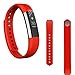 Produktbild für Fitbit Alta Smart Uhr,Culater Luxus Weiche Silikon Bunte Uhrenarmband Handschlaufe + Schutzfolie (Rot)