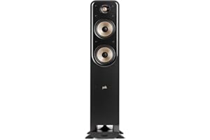 Polk Audio Signature Elite ES55 Enceinte Colonne Hi-FI Haute Résolution, Compatible Dolby Atmos et DTS:X, Certifiée Hi-Res, (Pièce) - Noire