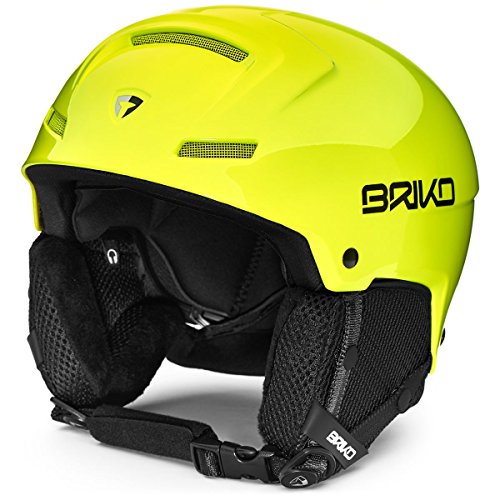 Briko Mammoth Casco Esquí, Unisex Adulto, Amarillo (yellow fluo), S 53-55 cm - Briko