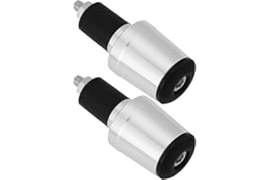 LT Easiyl 1 Paire d'embouts Guidon Moto 7/8 Pouces 22 Mm Embouts Guidon Moto Poignées Guidon Embouts Guidon pour Moto Dirt Bike Scooters (Argent)