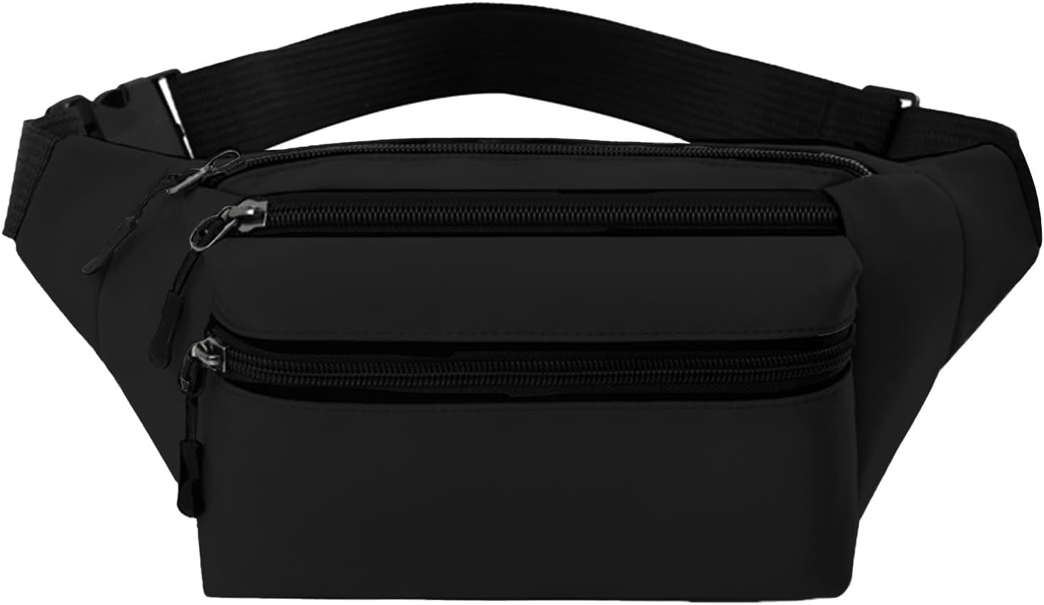 Bum Bag for Men Women Waterproof Waist Pack with Adjustable Belt 3 Zipper Pockets Lightweight Water-Resistant Fanny Pack for Travel Sports Running Hiking