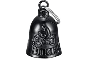 MOCY BELL - Clochette Moto Biker Guardian Gremlin Mocy Bell Acier inoxydable Noir