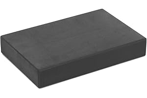 Yoga Studio Pilates Sitting Block - Graphite Grey Yoga Blocks with Chamfered Edges for Beginners and Professional Practitioners