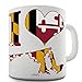 Produktbild Lustige Kaffee Tasse Becher I Love Maryland Keramiktasse