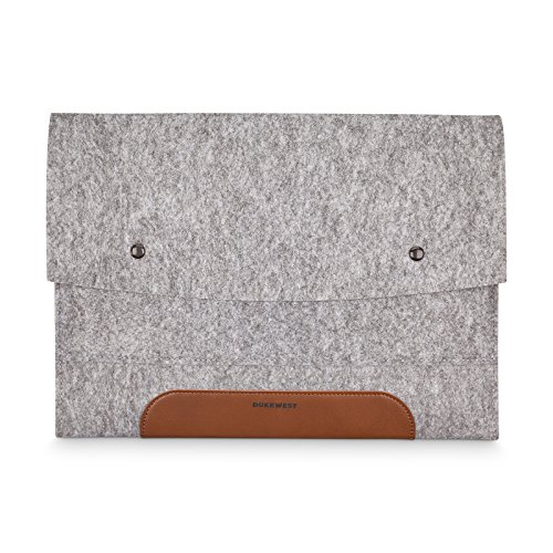 DUKEWEST 13,3 Zoll Tasche Hülle Sleeve Premium Filz Handmade für Macbook Pro / Air Laptop Notebook Ultrabook Surface Book iPad Pro 12,9″ - 2