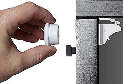Invivo Serrures/verrou Magnétiques Placard Sécurité des Enfants - Aucun Outil ou Vis Nécessaires - Installation Facile pour Cabinet Tiroirs Maison Sécurité, 8 Serrures + 2 Clés. By Invivo