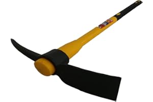 Mighty Pick Mattock 5lb Steel Head +Heavy Duty Fibreglass Handle shaft 90cm- 36in