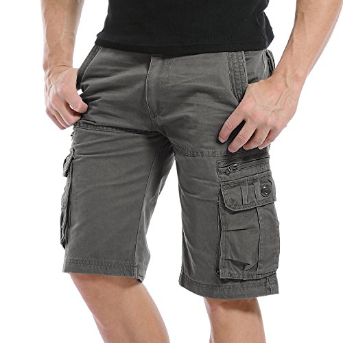 AYG Cargo Shorts Bermudas Hombre Pantalones Cortos(dark green,38)
