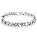 Produktbild Epoch World Tennis Armband Damen Kristall armbänder weißgold Vergoldet mit Cubic Zirkonia Steinchen Besetzt in Silber inkl Schmuck Geschenk-Box