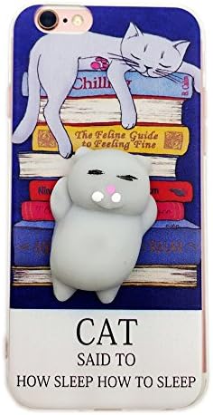 Squishy 3D Animal Cat iPhone 6s Case, Cute Stress Silicone Fun Case Cover for iPhone 6 / iPhone 6s (Color-F)