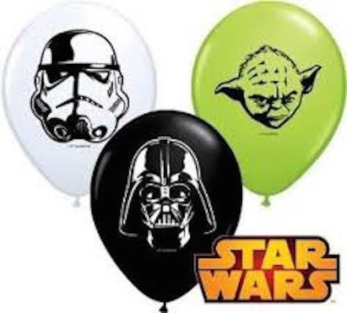 20 x Star Wars Faces Assortment 5" Qualatex Latex Balloons