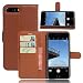 Produktbild Omiky® Mode 2017 Luxus schlanke Leder Flip Wallet Stand Case Cover für iPhone 7 Plus (Braun)