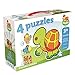 Produktbild Playlab 4in1 Konturenpuzzle "Haustiere" 2/3/4/5 Teile