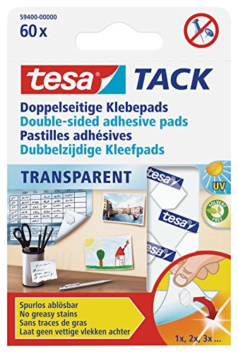 TESA TACK Transparente 60pieza s  - Cinta adhesiva  Transparente  60 pieza s  