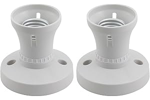 DtgEcd 2 Pack E27 Ceiling Rose, Lamp Holder with Screw Light Fitting, Ceiling Light Adapter UK for Bulb Conversion, 7.5 Cm*7.2 Cm*5 Cm Bakelite Shell