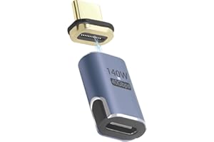 GELRHONR Adapter magnetyczny USB C, 24-pinowy USB4 typ C PD 140 W szybkie ładowanie i transfer danych 40 Gb/s i 8K przy 120 Hz 4K przy 60 Hz wyjście wideo, do Pro Air, tabletu, laptopa, telefonu
