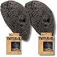 Rucci Professional Natural Volcanic Pumice Stone for Calluses, Cracks, 100% Natural Biodegradable Packaging 2 Boxes, Black, Medium (RL227N)