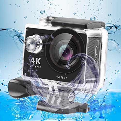 Daping,Videocámara,Cámara de acción,4k CamaraDeportiva,impermeable 1080p HD, 12MP, WIFI, Sumergible hasta 30m , 2*1050 mAh Baterías, Incluye múltiples accesorios - Daping