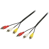 Valueline VLVP24300B30 Câble Audio/vidéo 3X RCA mâles vers 3X RCA mâles 3 m Noir