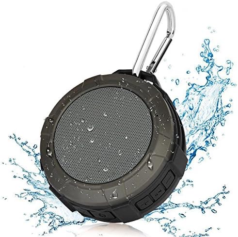 Lerdy Shower Speaker, IPX5 Wireless Waterproof Speaker with 4W Drive , Suction Cup, Buit-in Mic (Gray)