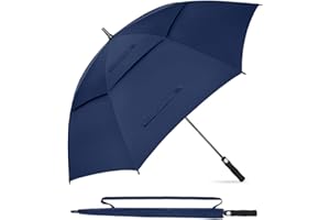 Snowalva 62 Inch Golf Umbrella Windproof Strong, Large Umbrella Double Vented Canopy Golf Umbrella Automatic Open Extra Big Golf Outdoor Umbrella