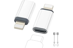 Zestiq USB C auf Lightning Adapter, 2 Stück Adapter USB C auf Lightning, Unterstützt Laden/Datensynchronisation iPhone Adapter für iPhone 14/13/12/11/iPad/Airpods, Nicht für Kopfhörer/Audio/OTG