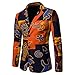 Produktbild JYJM Herren Anzug Jacke Mantel Herren Sakko Blazer Strickjacket Cardigan Jacke Elegant Herrenmantel Leichte Trenchcoat Knopf Revers Winterjacke Printed Herrenmode Dashiki Langarm Druckmantel