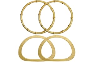 Gativs Taschengriffe 4 Stück Taschenhenkel Holz Handtaschengriffe Griffe für Taschen Handtasche Holz Taschengriffe Handtasch Handtasche Griffe Holztasche Griff Taschenhenkel