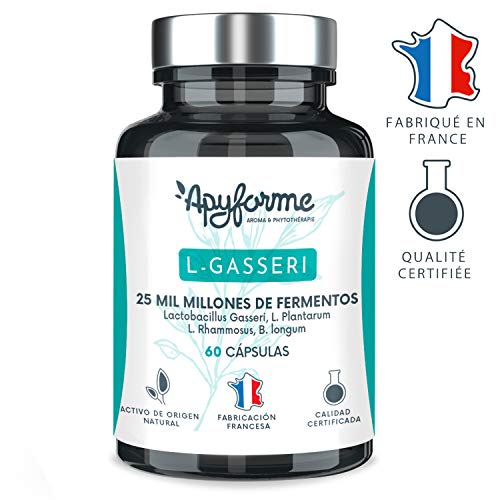 Adelgazamiento Probiótico Lactobacillus Gasseri - 25 mil millones de UFC con 2c/día - 60 Cápsulas Gastro-Resistentes - Suplemento Alimenticio 100% FRANCÉS - Fabricado en Francia por Apyforme